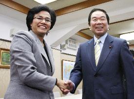 Finance Minister Nukaga meets with Indonesian counterpart