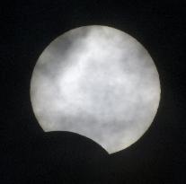 Partial solar eclipse observed in Japan