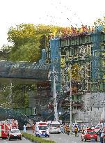 2 killed as bridge beam falls at construction site in western Japan