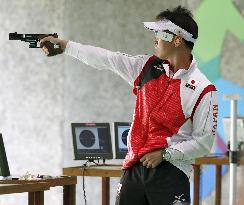 Olympics: Japan's Akiyama in 25m rapid fire pistol qualification+ round