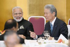 Indian PM Modi attends luncheon with Japanese business leaders