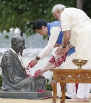 Abe in India for talks with Modi