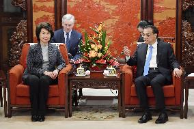 Chinese Premier Li, U.S. Transport Secretary Chao