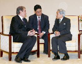 Emperor Akihito meets Albanian Prime Minister Berisha