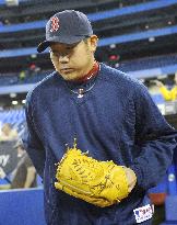 Red Sox's Matsuzaka practices before return to game