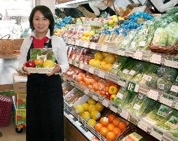 Fresh vegetables at Natural Lawson convenience store