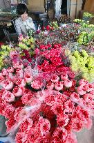 CORRECTED: Carnations being prepared for Mother's Day