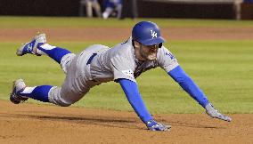 Dodgers' Taylor slides