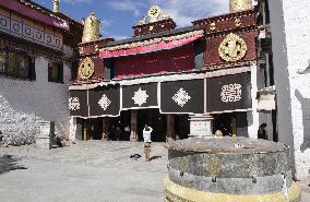 Fire at Tibet temple