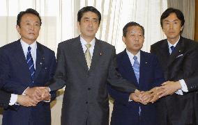 Abe appoints 3 top LDP executives