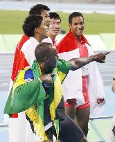 Olympics: Bolt, Japanese relay team in celebration