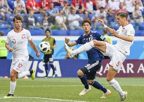 Football: Japan vs Poland at World Cup