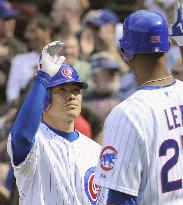 Cubs' Fukudome hits first MLB gland slam