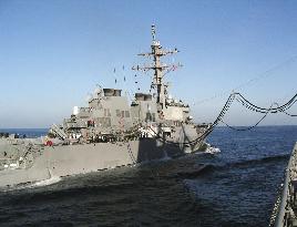 Japan refuels U.S. missile defense ships under new security laws