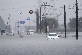 Heavy rain in southwestern Japan