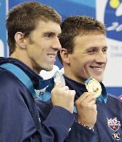 Lochte wins gold, Phelps silver in 200 individual medley