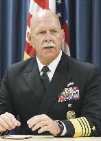 U.S. Pacific Fleet Commander Adm. Swift speaks in Tokyo