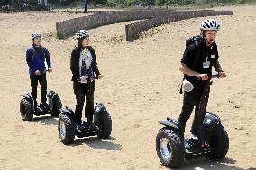 Segway tour at sand dunes in Japan