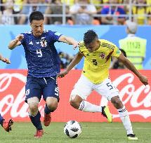Football: Japan vs Colombia at World Cup