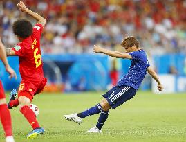 Football: Japan vs Belgium