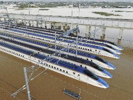 Powerful typhoon in Japan