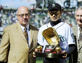 Ichiro in season-opening ceremony at Safeco Field