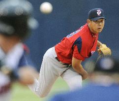 Matsuzaka pitches for Trile-A Pawtucket against Toledo