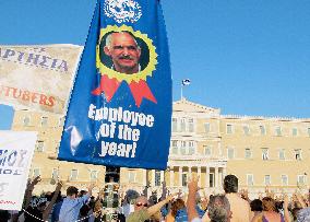 Demonstrators in Athens