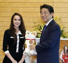 Japan PM Shinzo Abe meets Zagitova