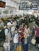 Summer holiday return rush