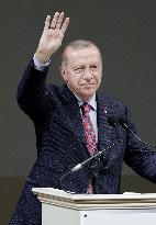 Turkish President Erdogan in central Japan