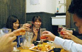 Classroom-like bar in Tokyo
