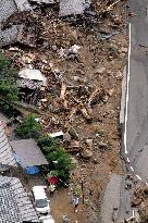 Houses damaged by typhoon