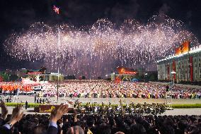 Celebration parade in Pyongyang