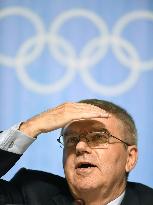 IOC chief Bach at press conference