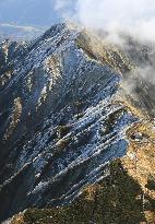 Mt. Daisen's first snow