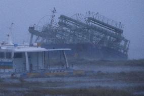 Typhoon Trami approaching southern Japan