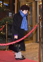 Nobel laureate Honjo's wife in Stockholm