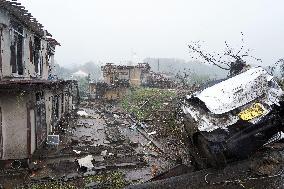 Powerful typhoon in Japan