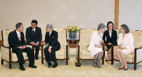 U.N. Secretary General Ban meets with Emperor Akihito