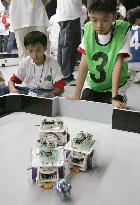 Students join int'l robot soccer competition at Aichi Expo