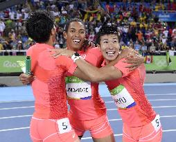 Olympics: Celebration for Japan's 4x100m silver