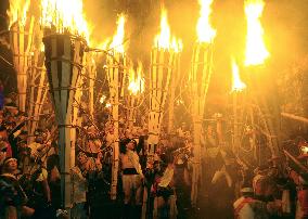 Annual fire festival in Kyoto