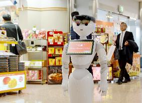 Pepper humanoid robot guides passengers at Japanese airport