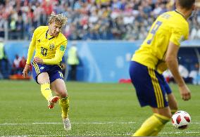 Football: Sweden vs Switzerland at World Cup