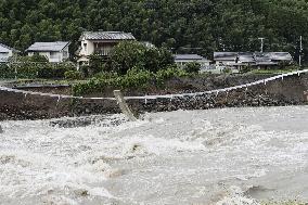 Downpours in southwestern Japan