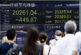 Tokyo stocks plunge