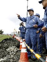 Japan PM Abe visits typhoon-affected area