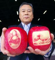 Decorated apples to be sent to French President