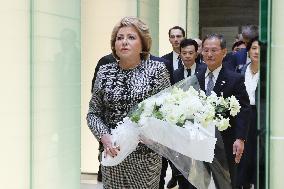 Russian Federation Council speaker visits Nagasaki